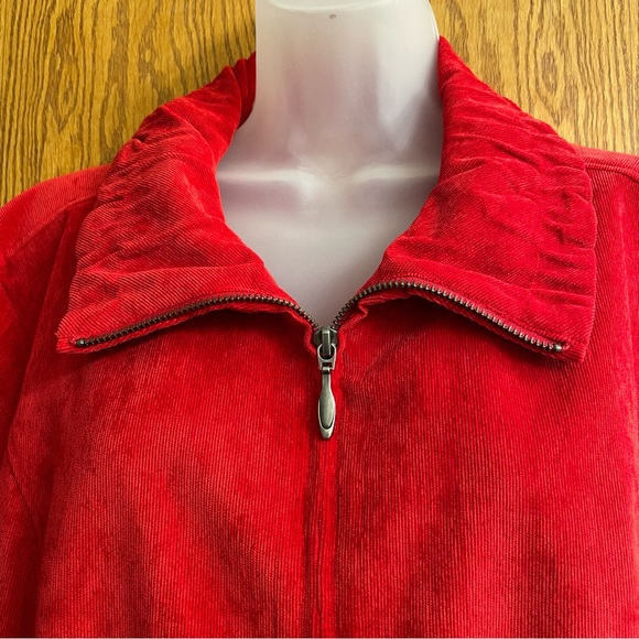 Christopher & Banks Women’s Lightweight Corduroy Jacket Zip Up Sz XL Colour Red - Picture 4 of 17
